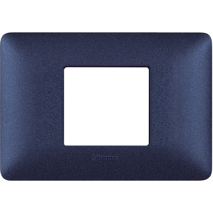 Placca Bticino Matix 2 moduli centrati blu mercurio AM4819TBM