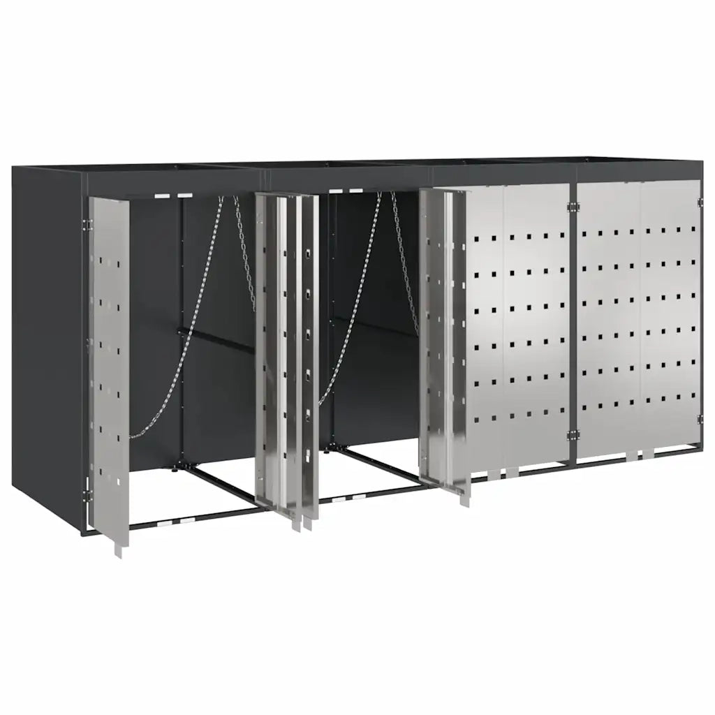 Contenitore per Rifiuti per 3 Bidoni 340 x 77.5 x 115.5 cm