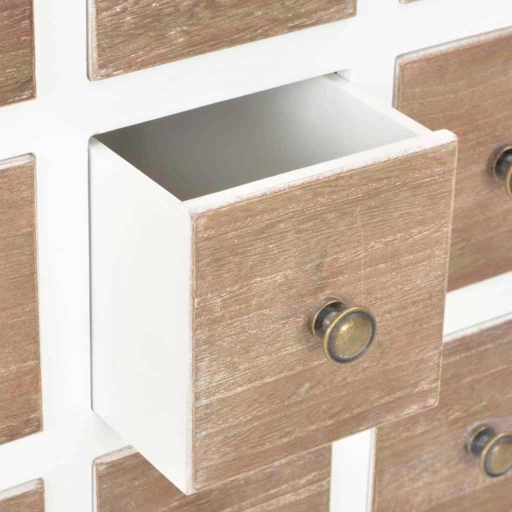 Credenza credenza consolle bianca contenitore 80 cm in legno massello 4402224
