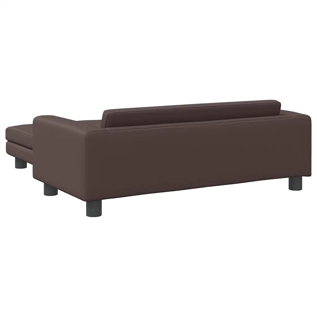 Lettino per Cani con Estensione Marrone 100x50x30 cm Similpelle CFW7731394