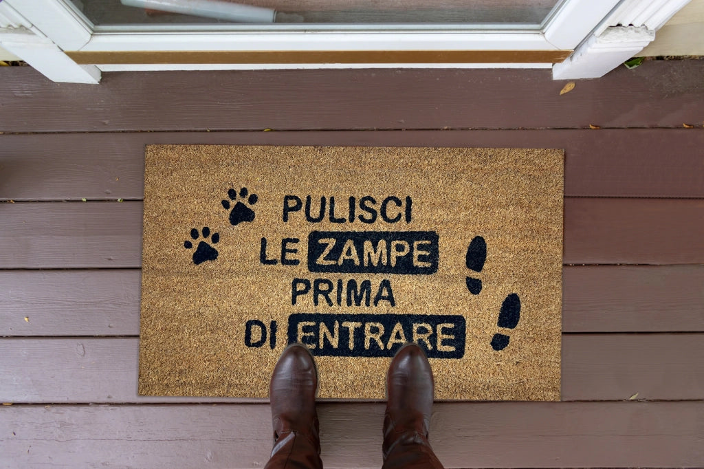 Zerbino Ingresso Casa In Fibra Di Cocco Con Base In Pvc  Dis6Zampa