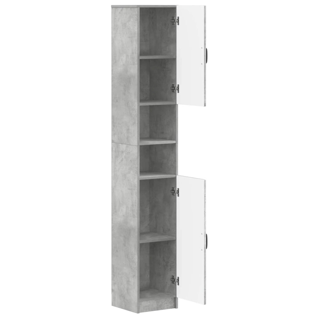 Armadio da Bagno con Ripiano Aperto UTRECHT Grigio Cemento 897698
