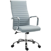 Sedia da Ufficio Girevole con Schienale Alto Regolabile in Altezza ¨C zephmum ¨C Grigio Chiaro