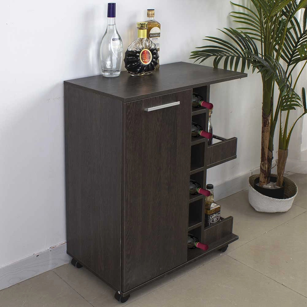 Mobile Bar Cantinetta Bottiglie Vino Legno Cantina 6 Posti Porta Calici Amaretto