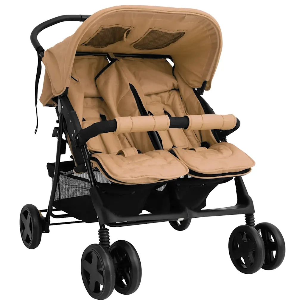 Passeggino Gemellare Tortora in Acciaiocod mxl 94935