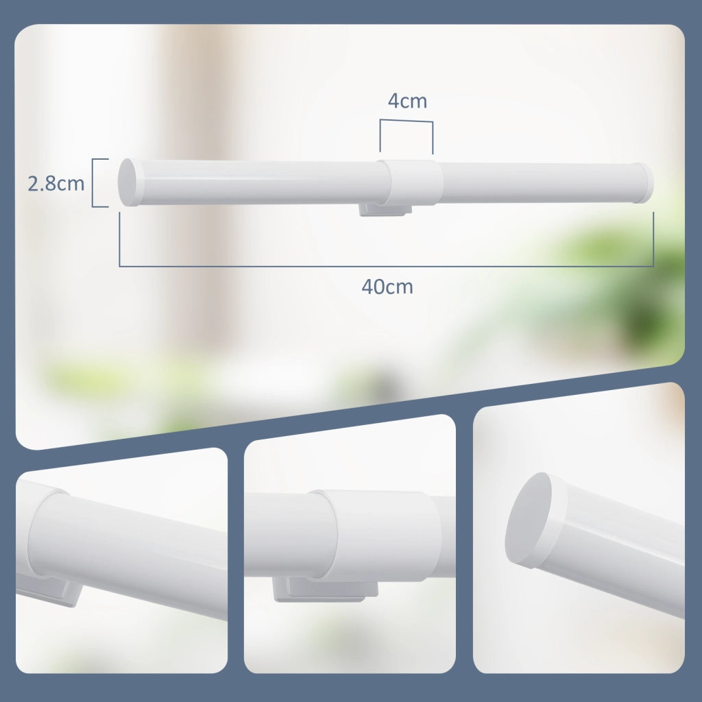 ZMH Lampada da Bagno LED sopra Specchio 40 cm 6 W IP44 4000K Luce Neutra Moderna Bianca per Armadio da Bagno