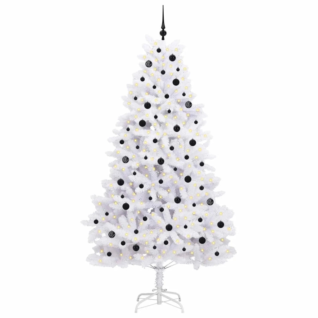 Albero di Natale | Decorazioni natalizie Artificiale con Rami Pieghevoli Bianco 240 cm