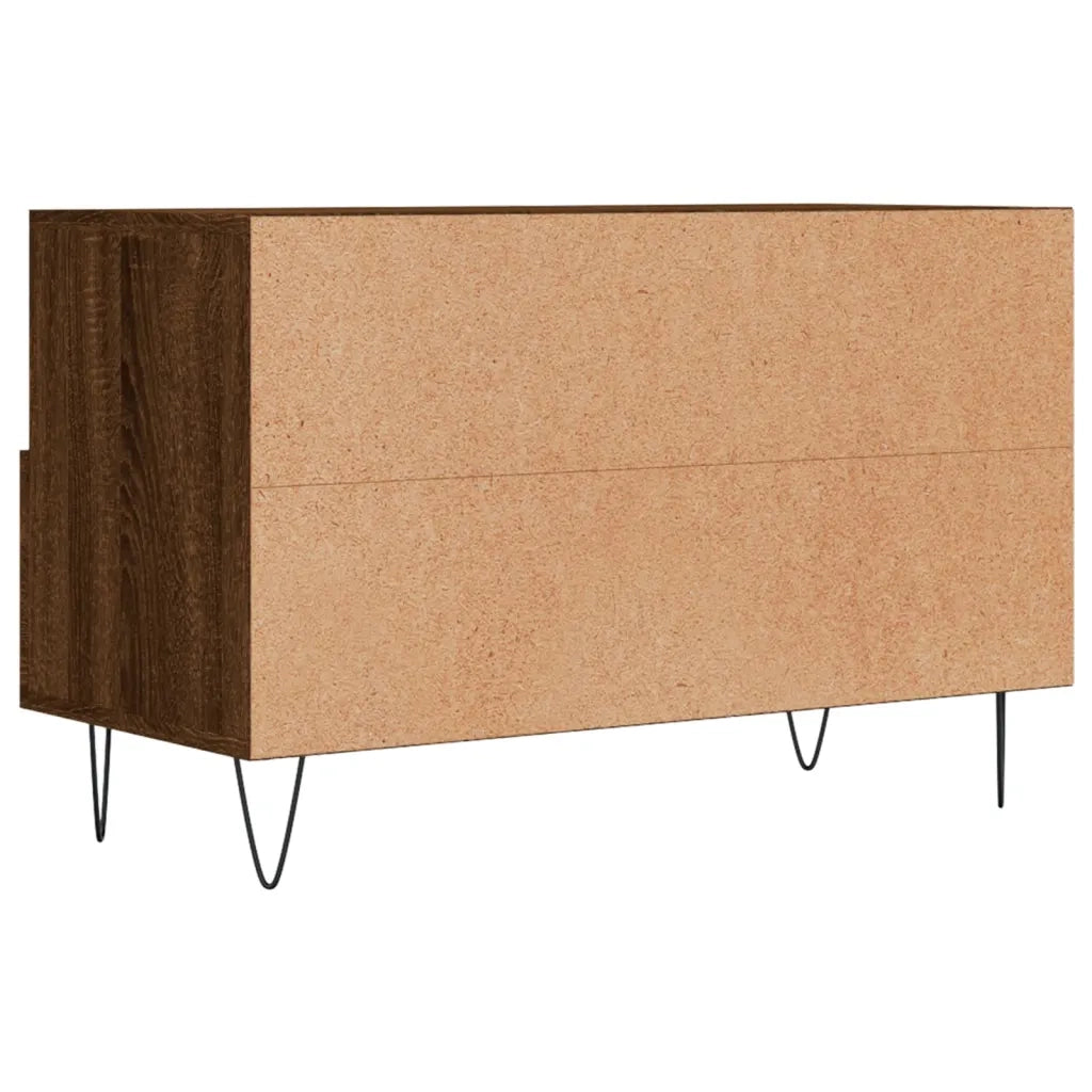 Mobile Porta TV Rovere Marrone 80x36x50 cm in Legno Multistrato 828971