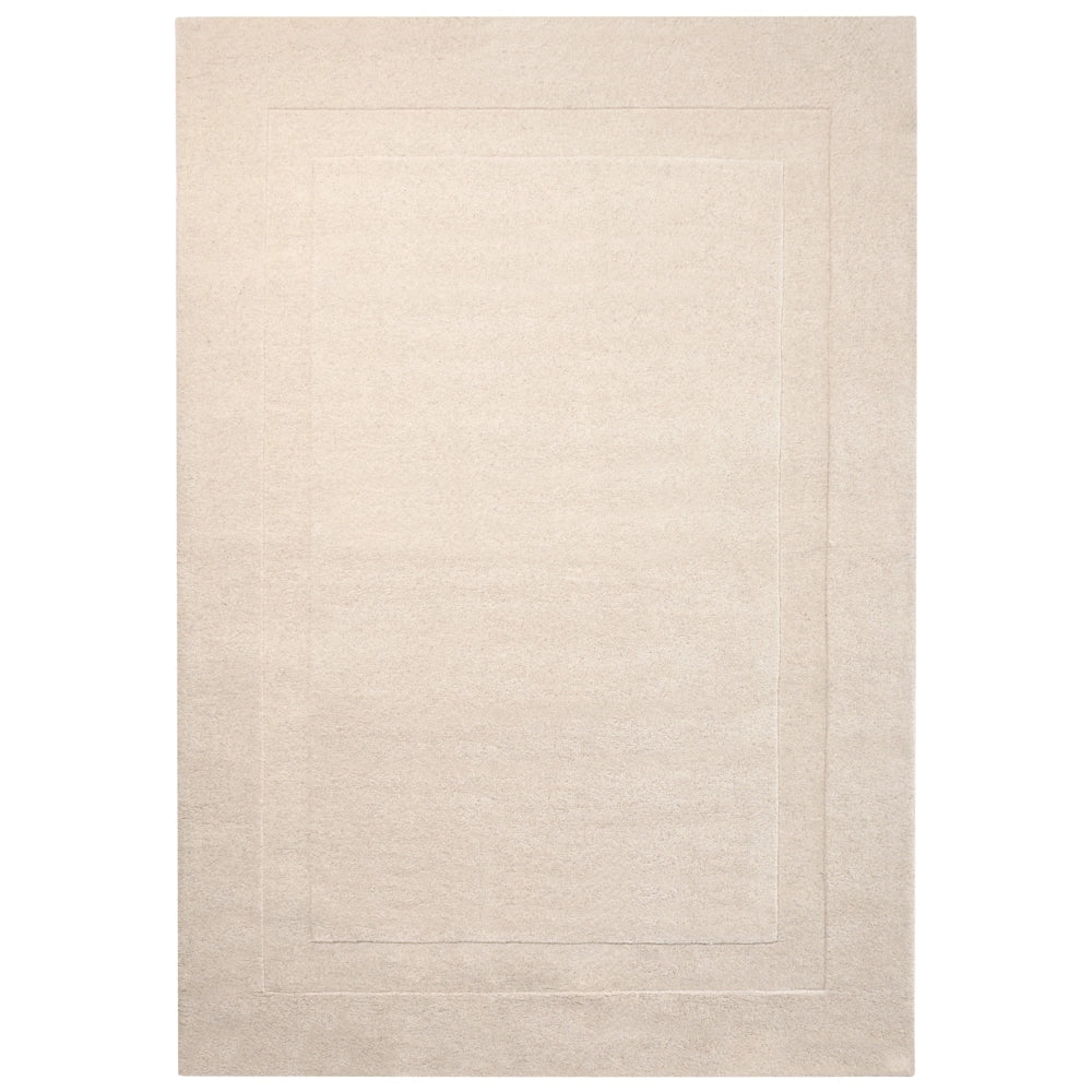 Tappeto in lana forma rettangolare, tuftato a mano 200 x 300 cm bianco sporco design elegante