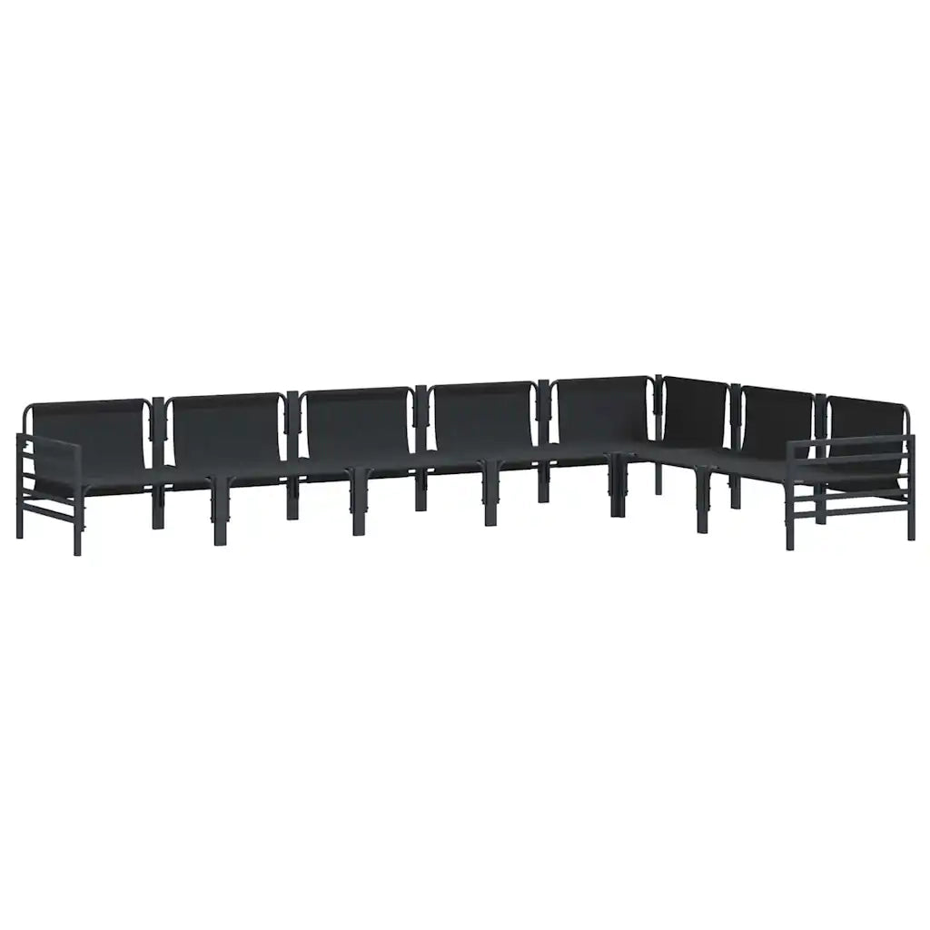 vidaXL Set Divano da Giardino 7 pcs Antracite Acciaio