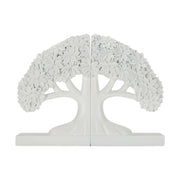Set fermalibri Albero in poliresina bianco