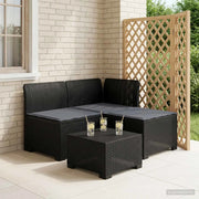 Divano da giardino 3 posti con cuscini in look rattan PP 8011891