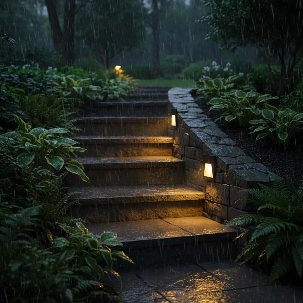 Faretto segnapassi IP65 LED 3W incasso scatola 503 scale giardino viale gradini 230V COLORE NERO LUCE LED CCT da 3000K a 6000K