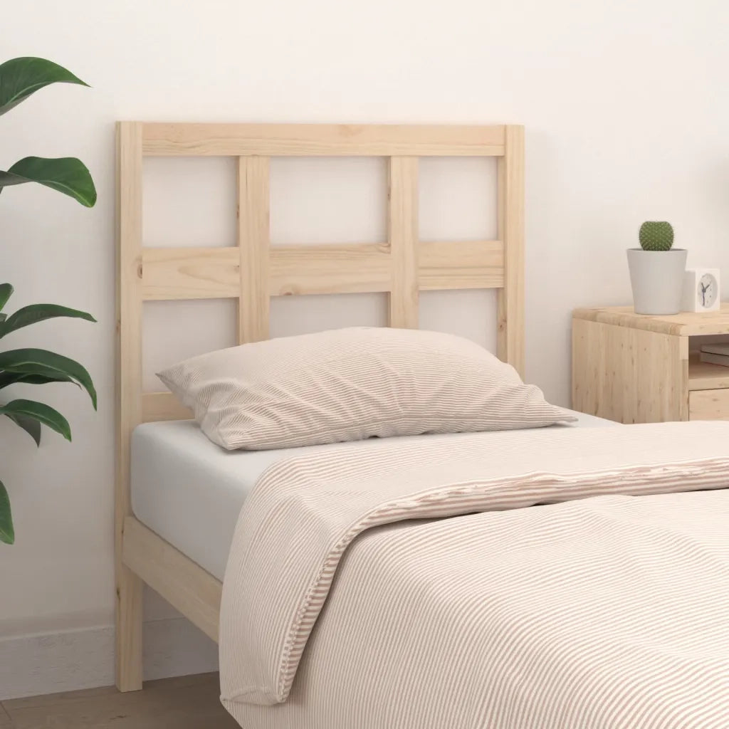 Testiera per Letto-Testata-Testiera Decorativa 95,5x4x100 cm in Legno Massello di Pino 750511
