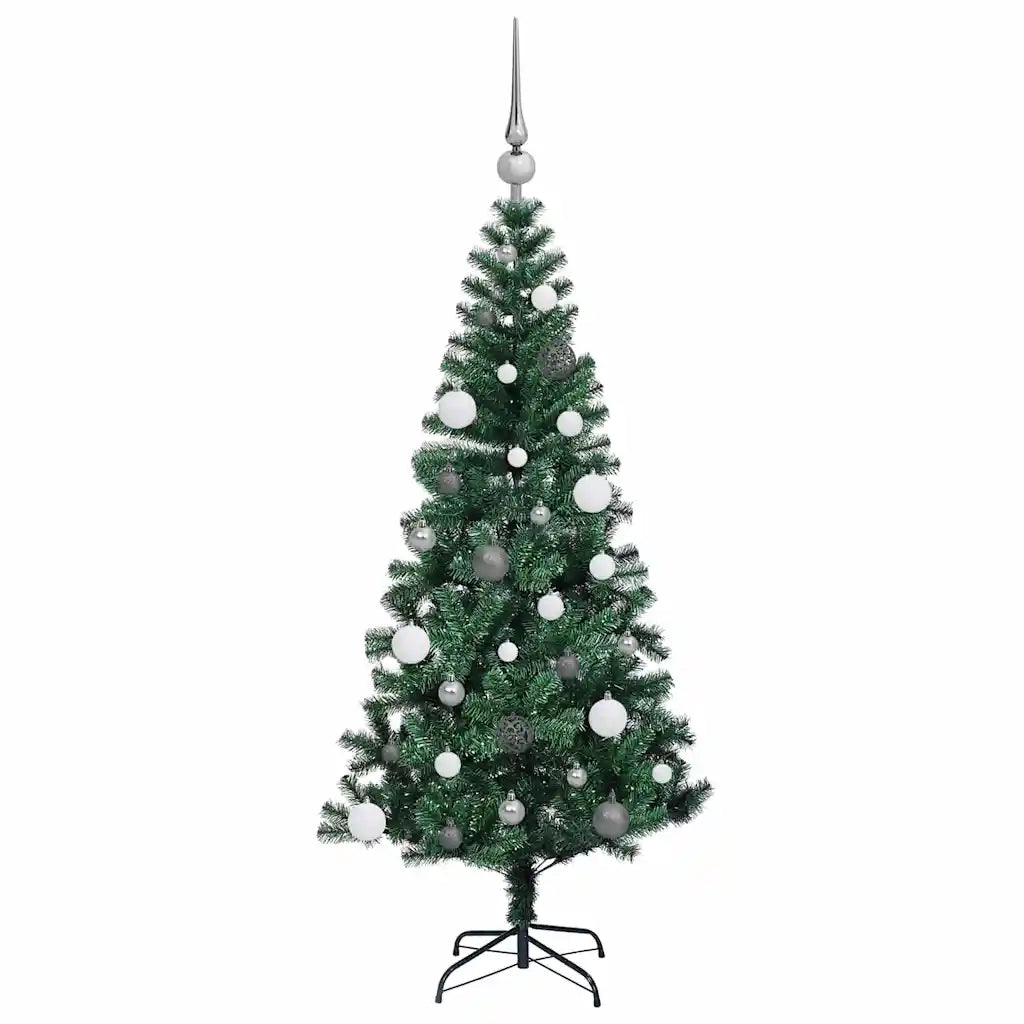 Albero di Natale artificiale con luci integrate Verde 150 cm 3396748