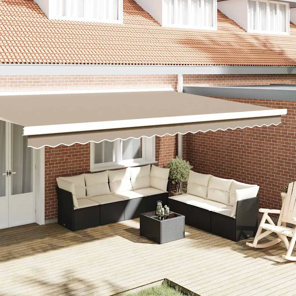 Tenda a Braccio Beige 480 x 20 cm Tela 42000762