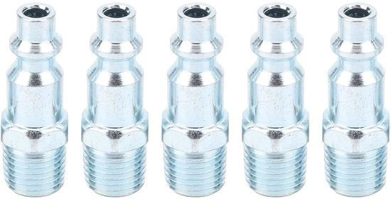 Kit di connettori pneumatici per strumenti - Connettore per compressore a aria - Struttura stabile - 1/4 Pollici - Buona tenuta ermetica - Adatto per applicazioni standard...