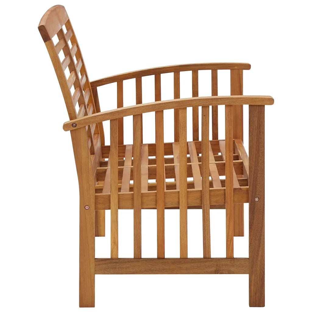 Panchina da Giardino 119 cm in Legno Massello d'Acacia 310259