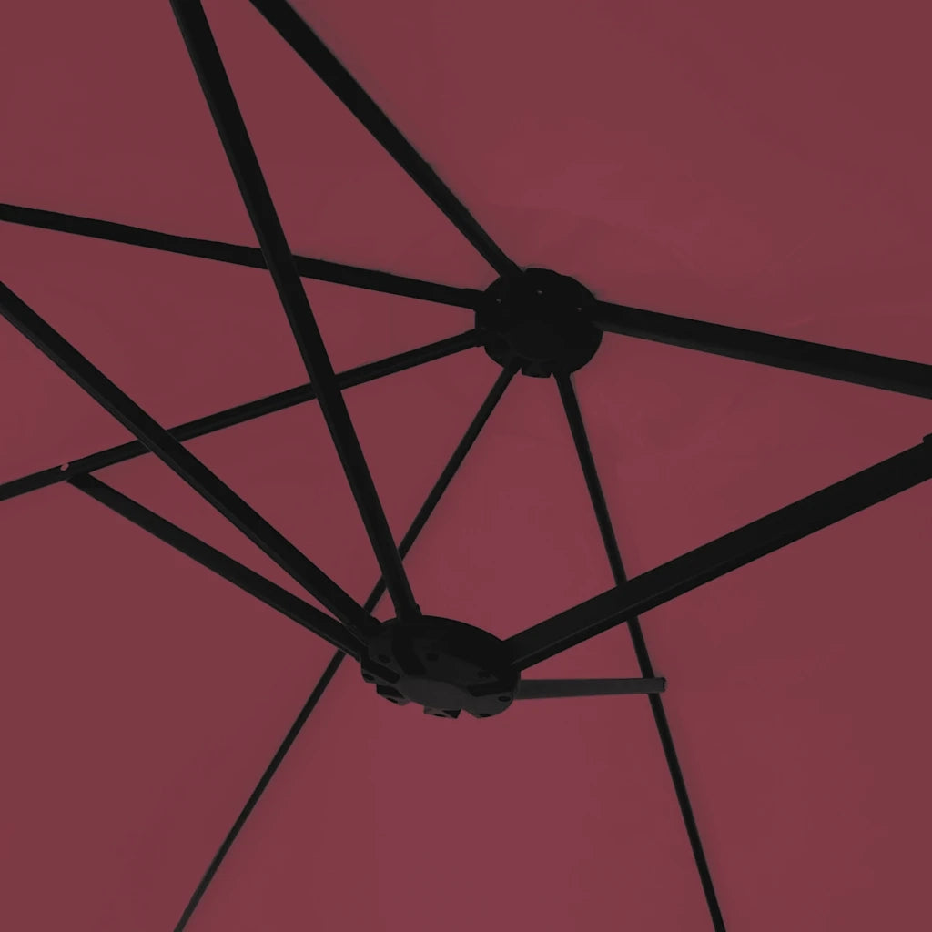 Ombrello | Parasolne da Giardino a Doppia Testa Rosso Bordeaux 449x265 cm