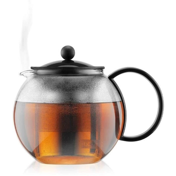 Assam - TheIere a Bodum pistone, copertura di plastica, filtro in acciaio inossidabile, 1,0 L