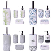 1 Pezzo Set 4 Pezzi Accessori Bagno in Ceramica Life 4 Decori