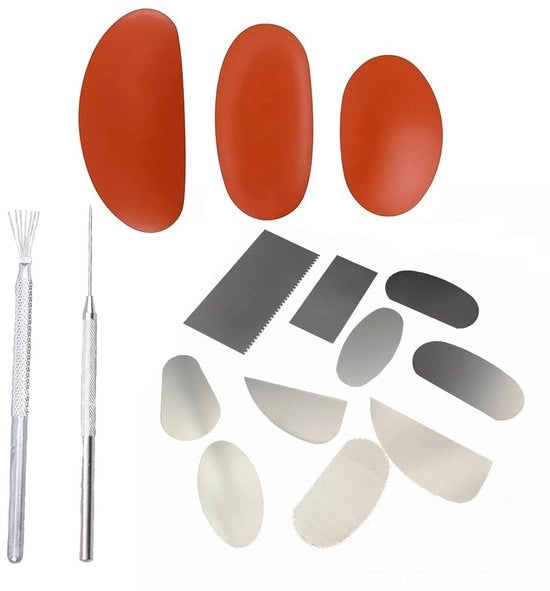 Strumenti per modellazione - Accessori per modellazione - Gessetti - Accessori per modellazione in argilla - Strumenti per modellazione - Accessori per modellazione in silicone - 15 pezzi - Gessetti leggeri in silicone