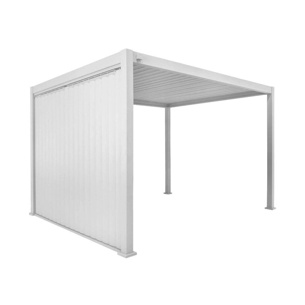Pergola bioclimatica 3x4m in alluminio  + pannello verticale 3m,