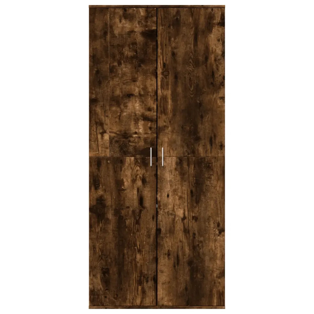 Scarpiera | Mobile per scarpe Rovere Fumo 80x39x178 cm in Legno Multistrato