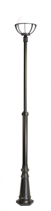 Lampione da giardino SU-MA Kule 270cm globo 25cm E27 nero