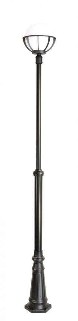 Lampione da giardino SU-MA Kule 270cm globo 25cm E27 nero