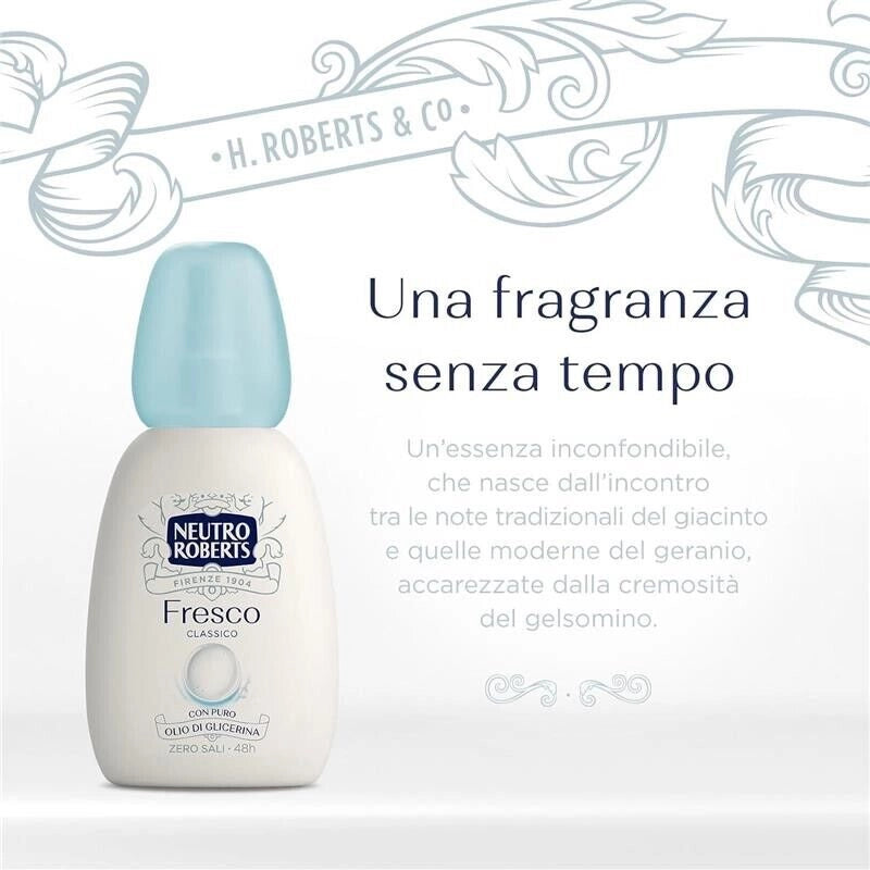 NEUTRO ROBERTS DEODORANTE VAPO FRESCO CLASSICO ZERO SALI DI ALLUMINIO CON PURO OLIO DI GLICERINA 75 ML