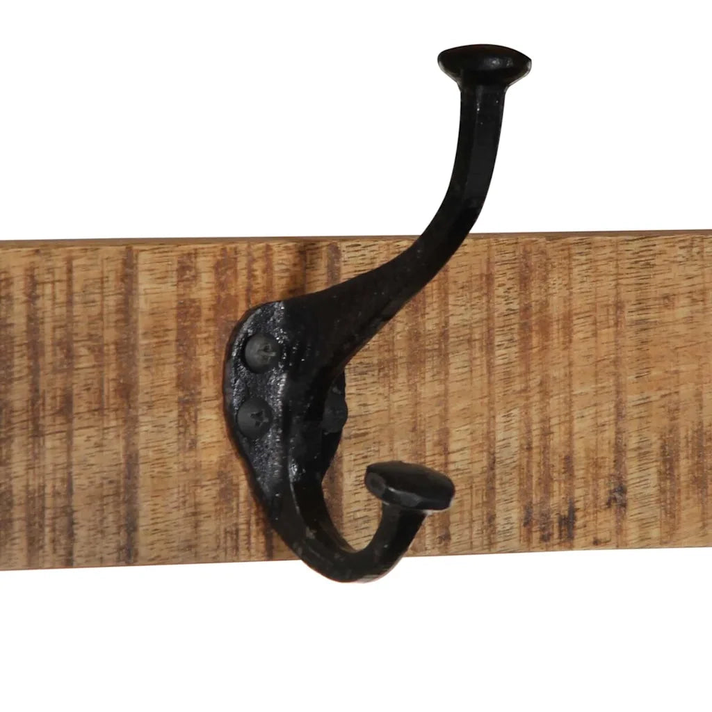 vidaXL Appendiabiti 80x35x35 cm in Legno Massello Grezzo di Mango