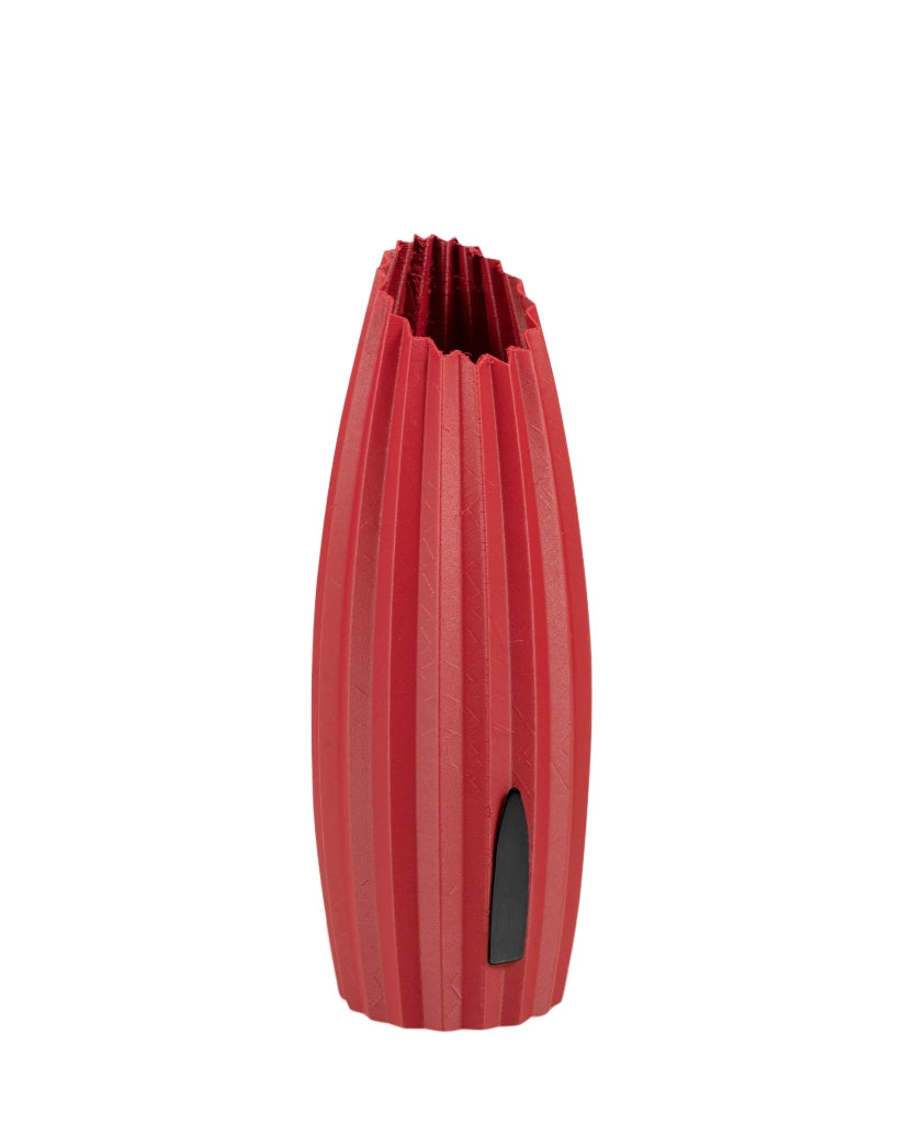 Lampada da Tavolo Nadine in Metallo e Plastica Vegetale, Luce Bordeaux 10W G9, Regolazione al Tocco, IP20, H30cm - Design Moderno Sostenibile