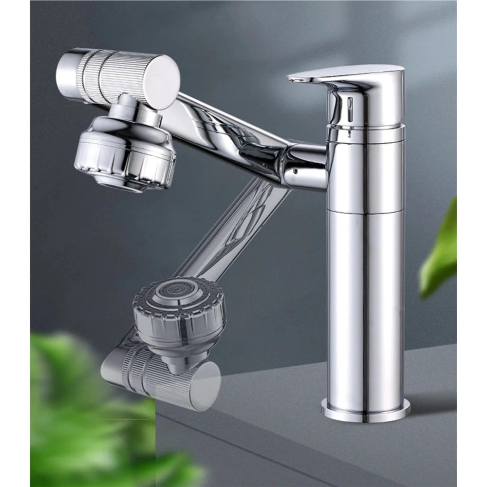 Trade Shop - Rubinetto Miscelatore Per Lavabo Lavandino Girevole 360° Con Doppio Areatore -