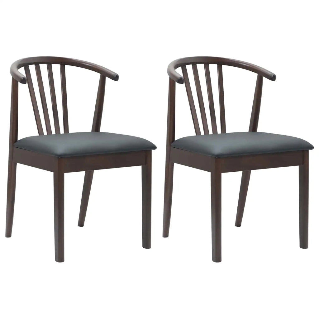 Sedia da pranzo 2 pcs Marrone chiaro e nero