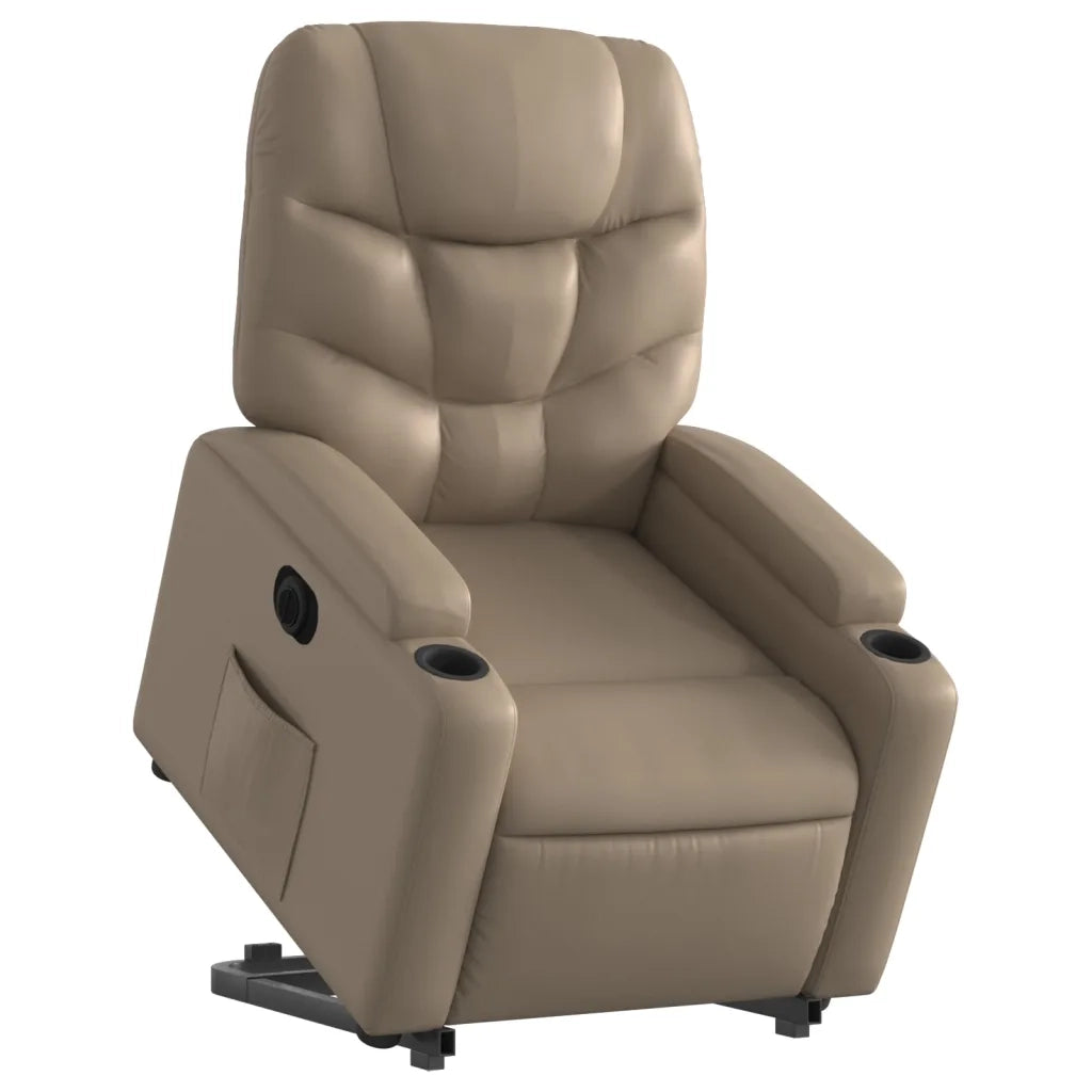 Poltrona Alzapersona Reclinante Elettrica Cappuccino Similpelle 3204678