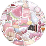 Sticker decorativi per bottiglie d'acqua - Kawaii, pastello, colorati & carini