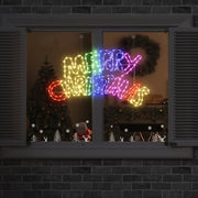 Insegna di Natale con 240 LED Multicolore 99,5 x 54 cm PVC 42018952