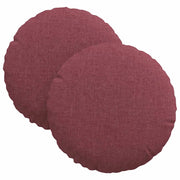 Cuscini per Seduta 2 pz | Cuscini per sedie Rosso Vino ?30 x 13 cm Tessuto