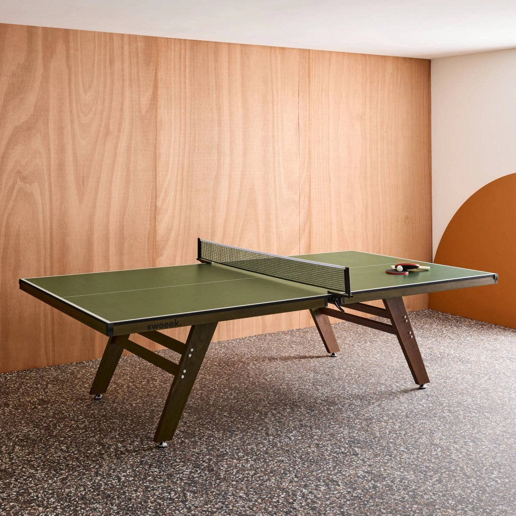 Tavolo da ping pong per interni deluxe con 2 racchette e 3 palline,