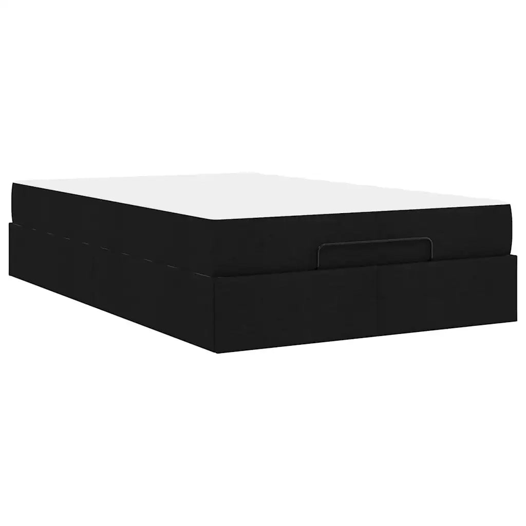 vidaXL Struttura del letto con materasso Nero 120 x 190 cm Tessuto