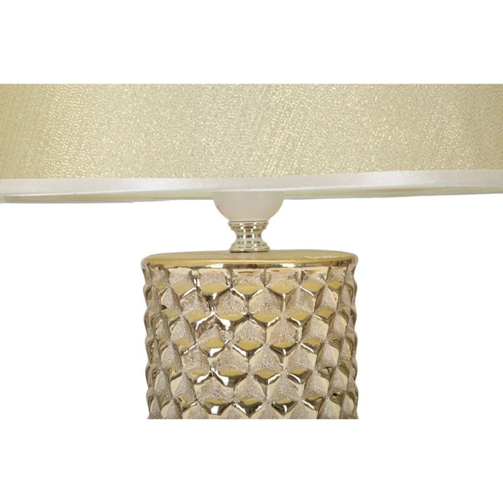 Lampada da Tavolo VKH91, Bianco, Ceramica, 30x30x47,5 cm