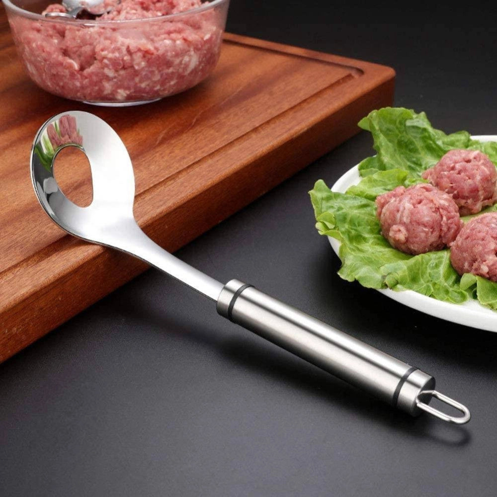 Trade Shop - Cucchiaio Per Polpette Antiaderente Utensile Da Cucina Stampo In Acciaio Inox -