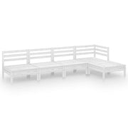 Set di mobili da giardino mobili da esterno 5 pezzi legno di pino massiccio bianco 02_0016550