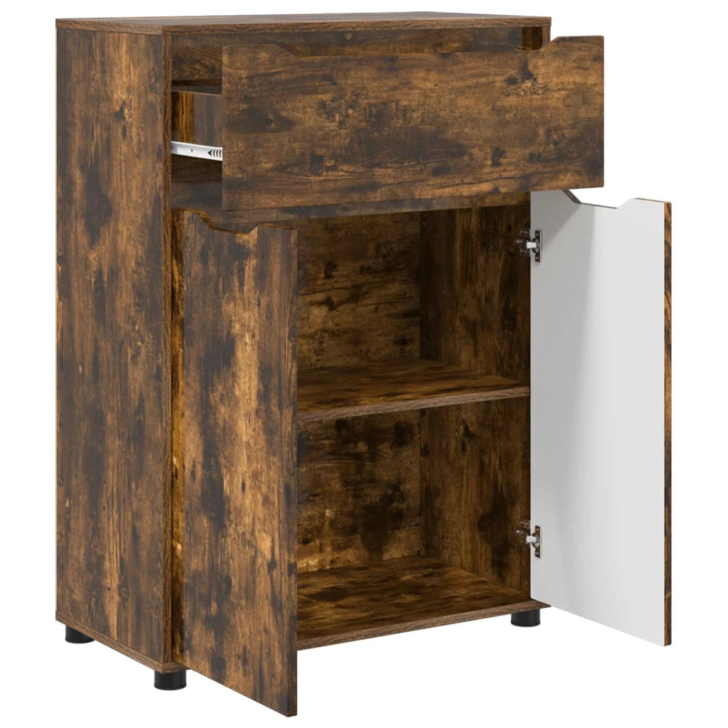 Mobile da Bagno con cassetto Rovere fumé 72,5 x 36,5 x 100 cm 888772