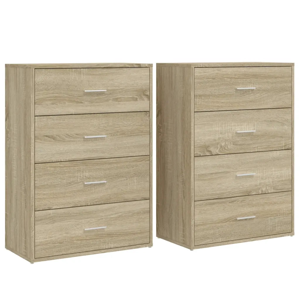 Credenze 2 pz Rovere Sonoma 60x31x84 cm in Legno Multistrato