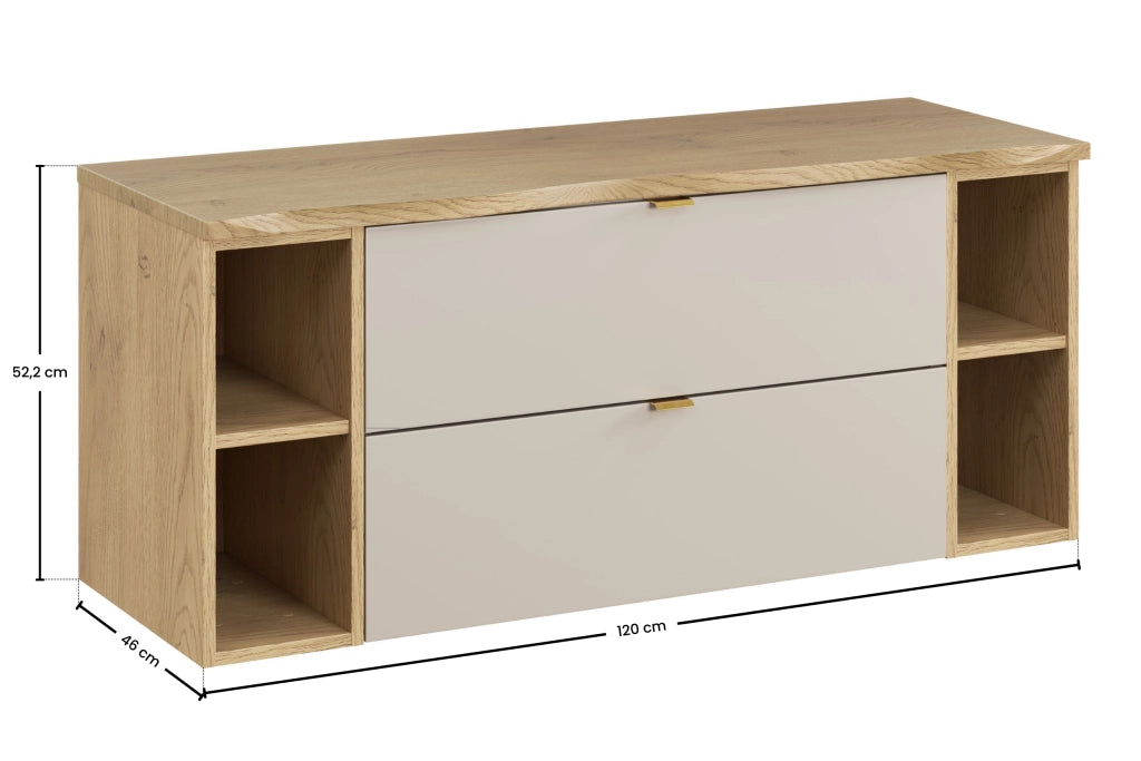 Set mobili bagno 120 cm con piano Dalia Cashmere 120 x 1401 x 46 cm