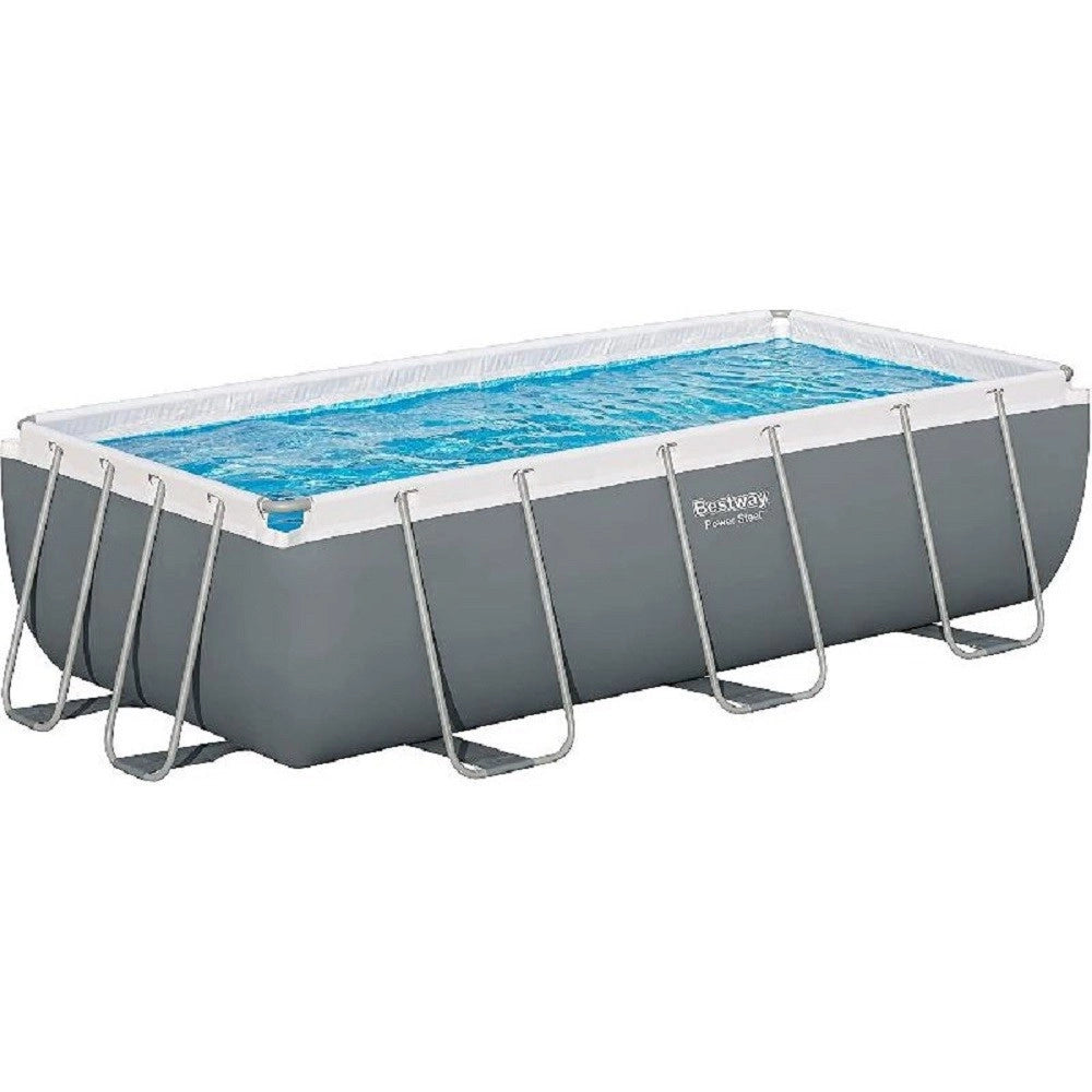 Trade Shop - Piscina Fuori Terra Power Steel Frame Rettangolare 404 X 201 X 100cm Pompa 56441 -