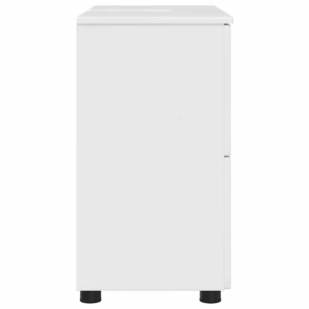 Mobile da Bagno con cassetto Bianco Lucido 76,5 x 35 x 64 cm 883298