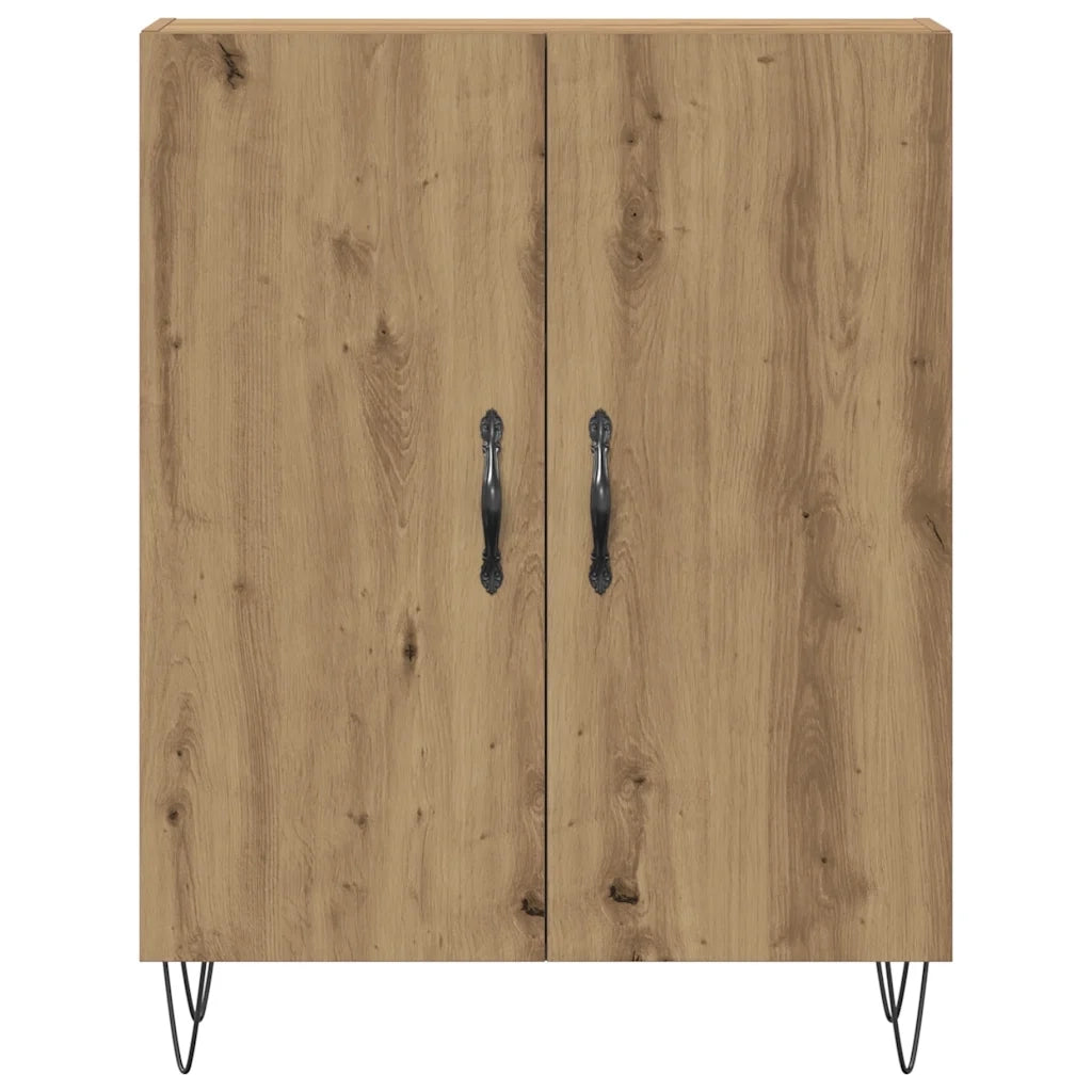 Credenza Rovere Artigianale 69,5x34x90 cm in Legno Multistrato